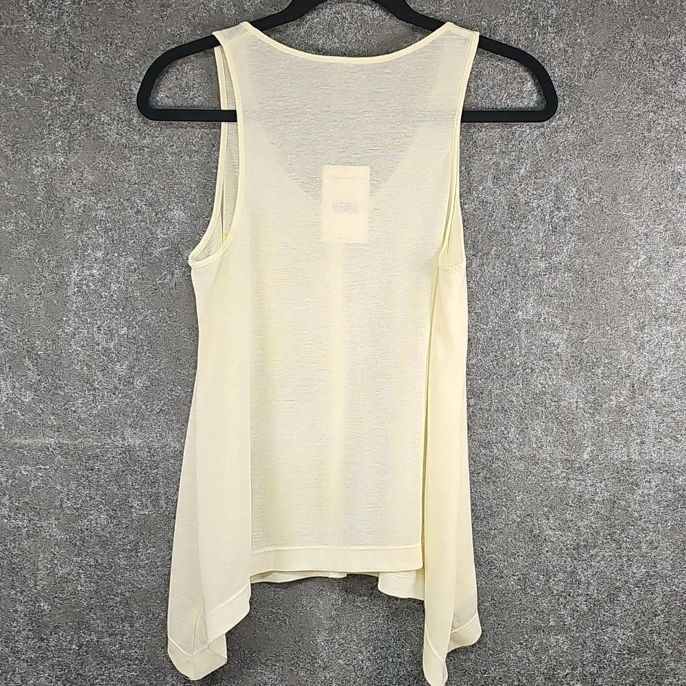 Vintage 2000's Free People Tank Top, Cream Yellow Floral, Size Medium NEW - Picture 4 of 10
